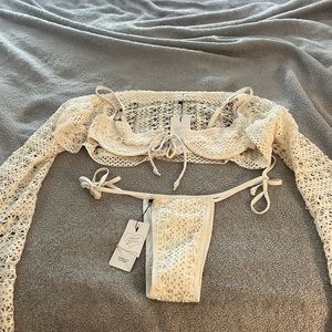 Heart of sun swim bikini with bolero top size large